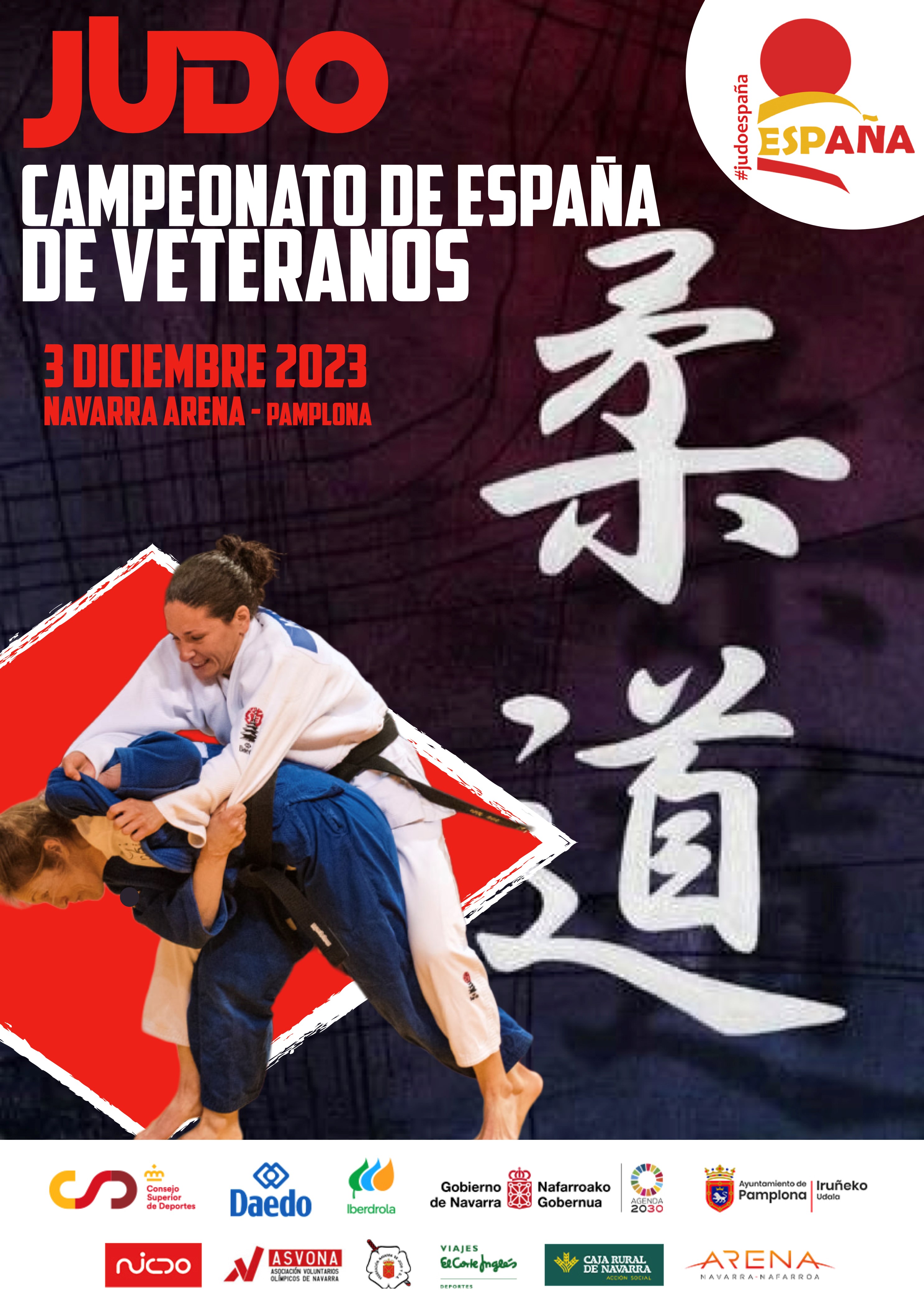 PAMPLONA, SEDE DE DOS CAMPEONATO NACIONALES DE JUDO Y DE LA GALA DE LA RFEJYDA. 02-12-23